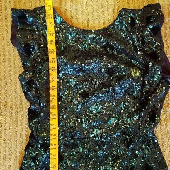 Zara Green Sequin Mini Dress - Picture 15 of 15